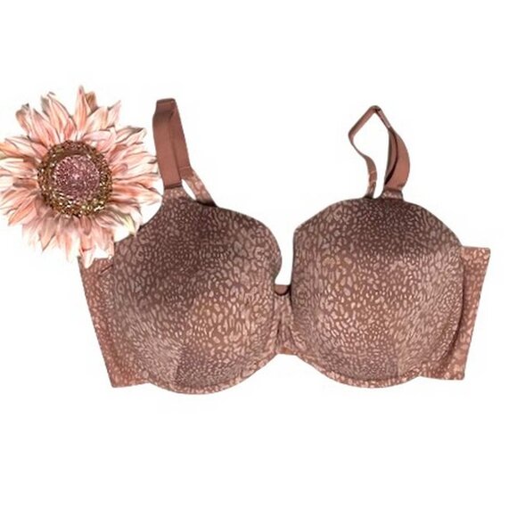Cacique Lightly Lined Full Coverage Animal Print Bra 38F - Picture 1 of 6
